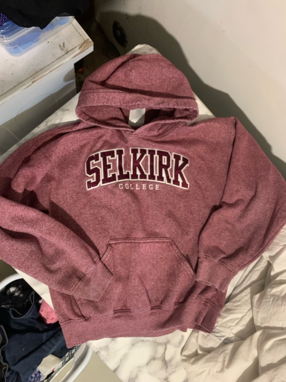 Woman’s Small ROSE PINK Pull over Hooded Sweatshirt - Cozy Pullover